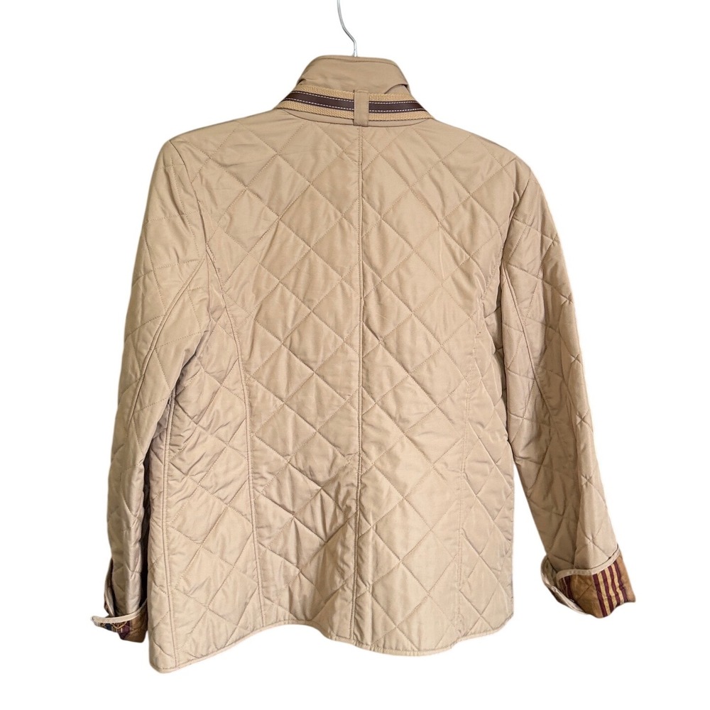 Lauren Ralph Lauren Quilted Barn Jacket Womens M Tan Equestrian Town & Country - Picture 4 of 10